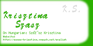 krisztina szasz business card